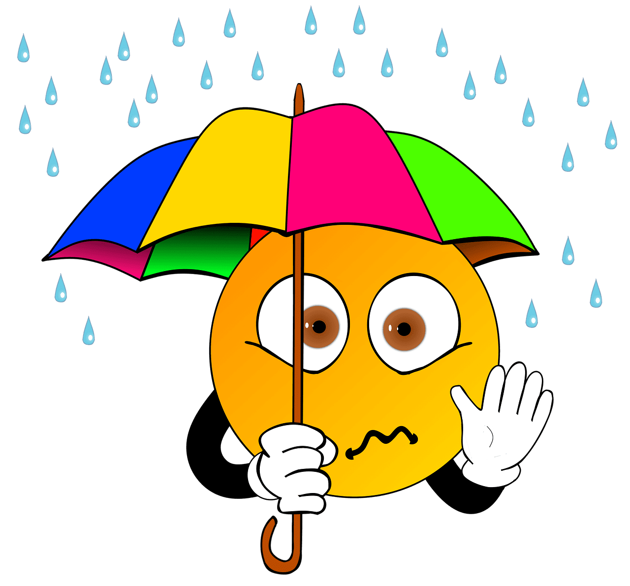 Umbrella storm rain image clipart