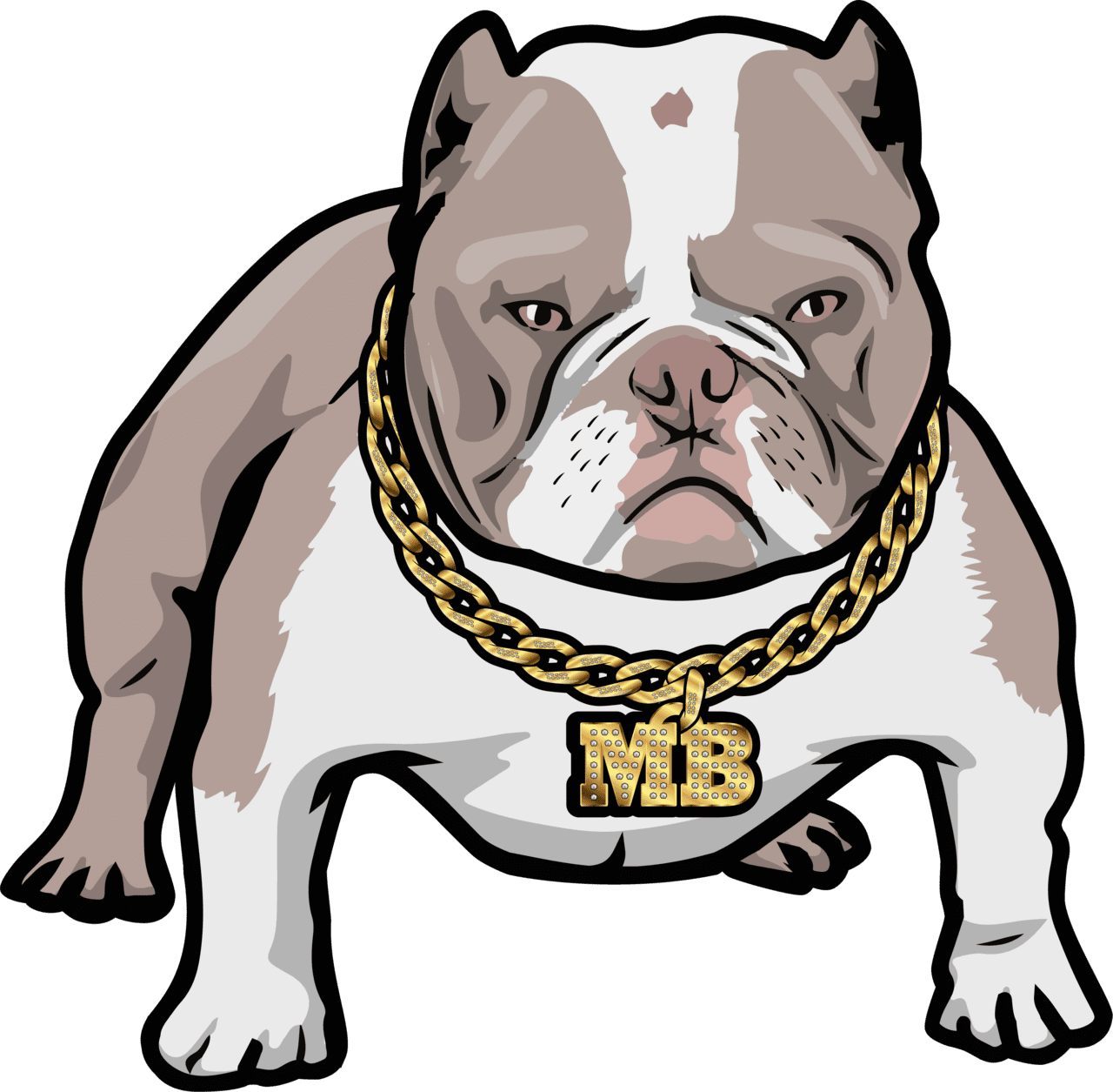 Bulldog pin page clipart picture