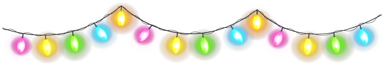 Christmas lights clipart vector