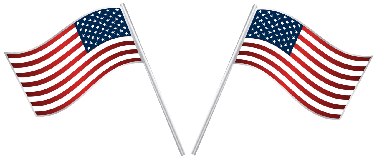 American flag clipart vector