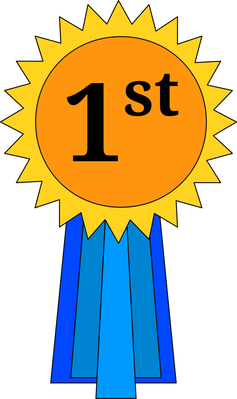 Trophy st place ribbon clipart picture