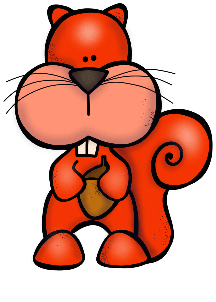 Squirrel pin page clipart picture 2