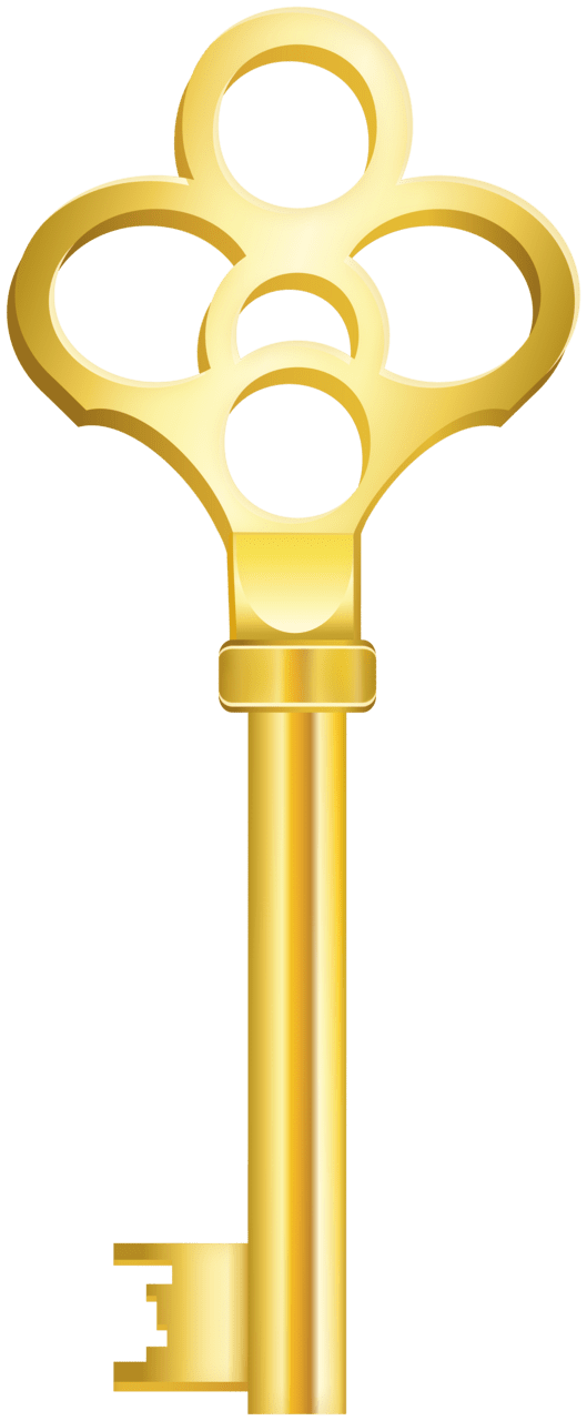 Golden key clipart image high quality images and