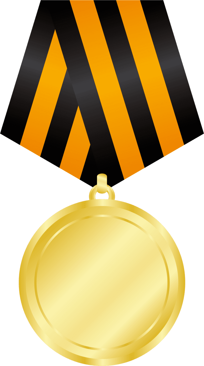 Trophy gold medal clipart transparent