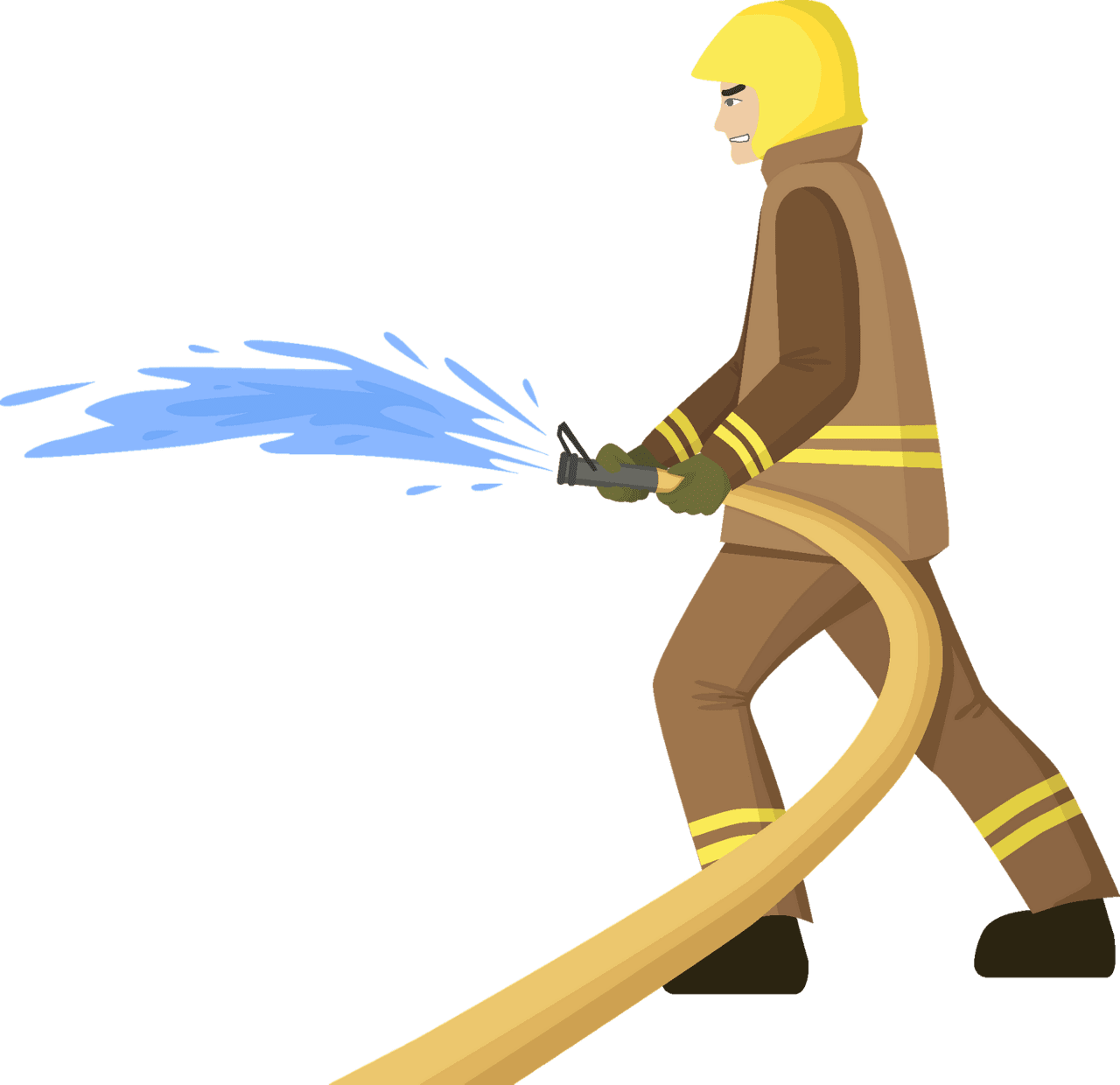 Firefighter vector graphics clipart