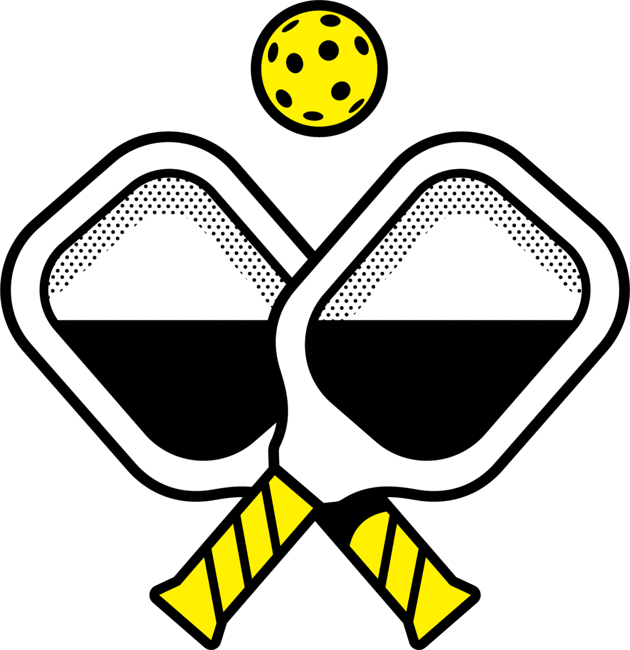 Pickleball remixed court is social inclusive petitive and designed for all ages skill levels clipart image