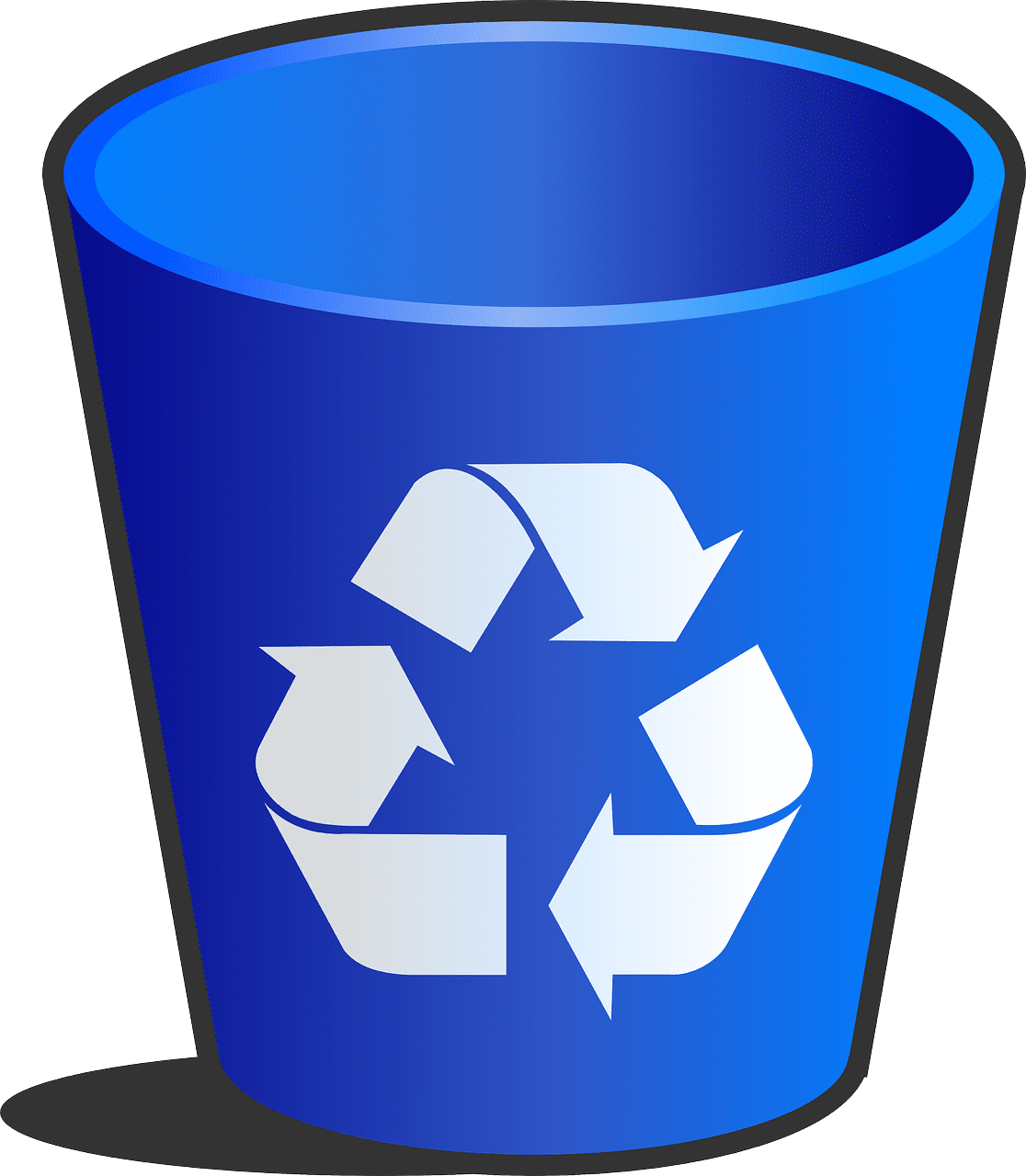 Trash can recycle bin wastebasket wastepaper basket trashcan garbage image from clipart