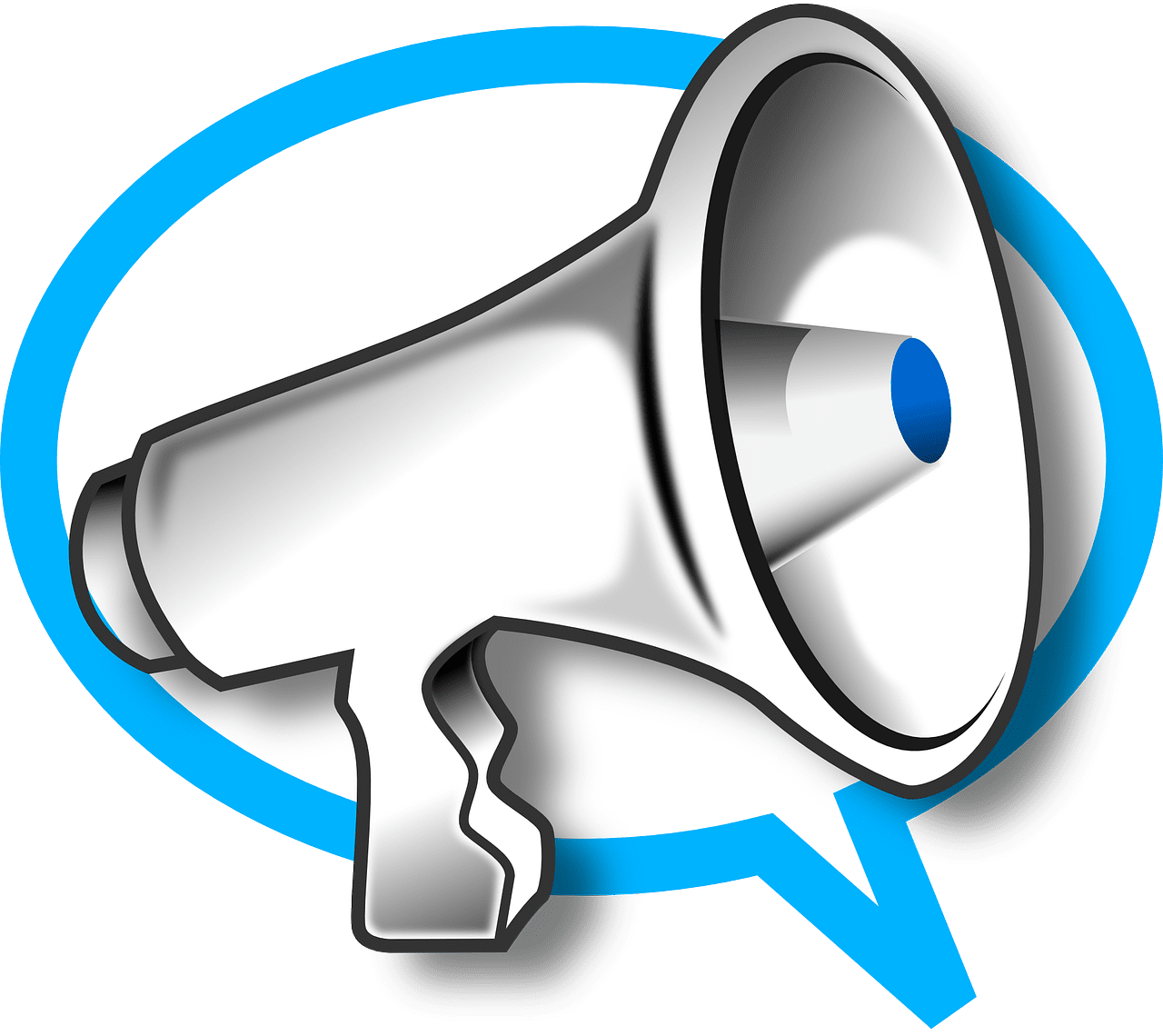 Photo of megaphone phone speak sound marketing from clipart