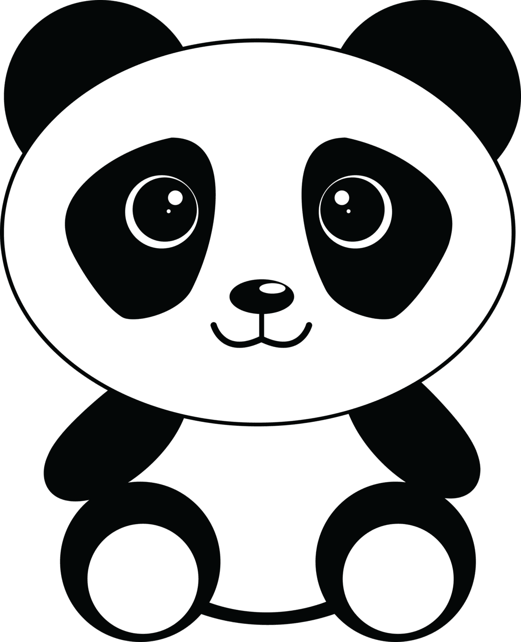 Panda page clipart vector