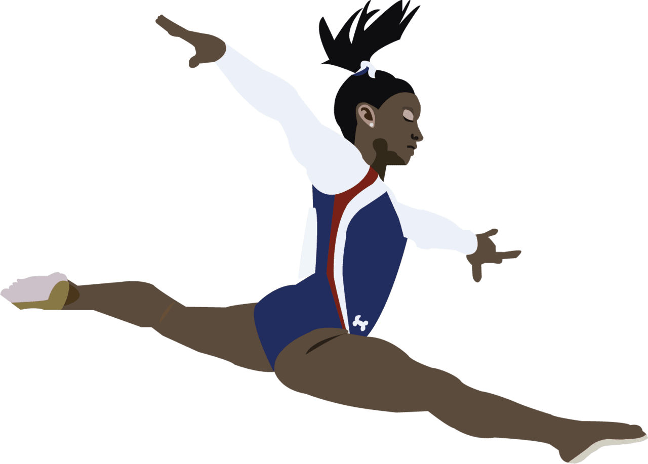 Exercise simone biles clipart transparent