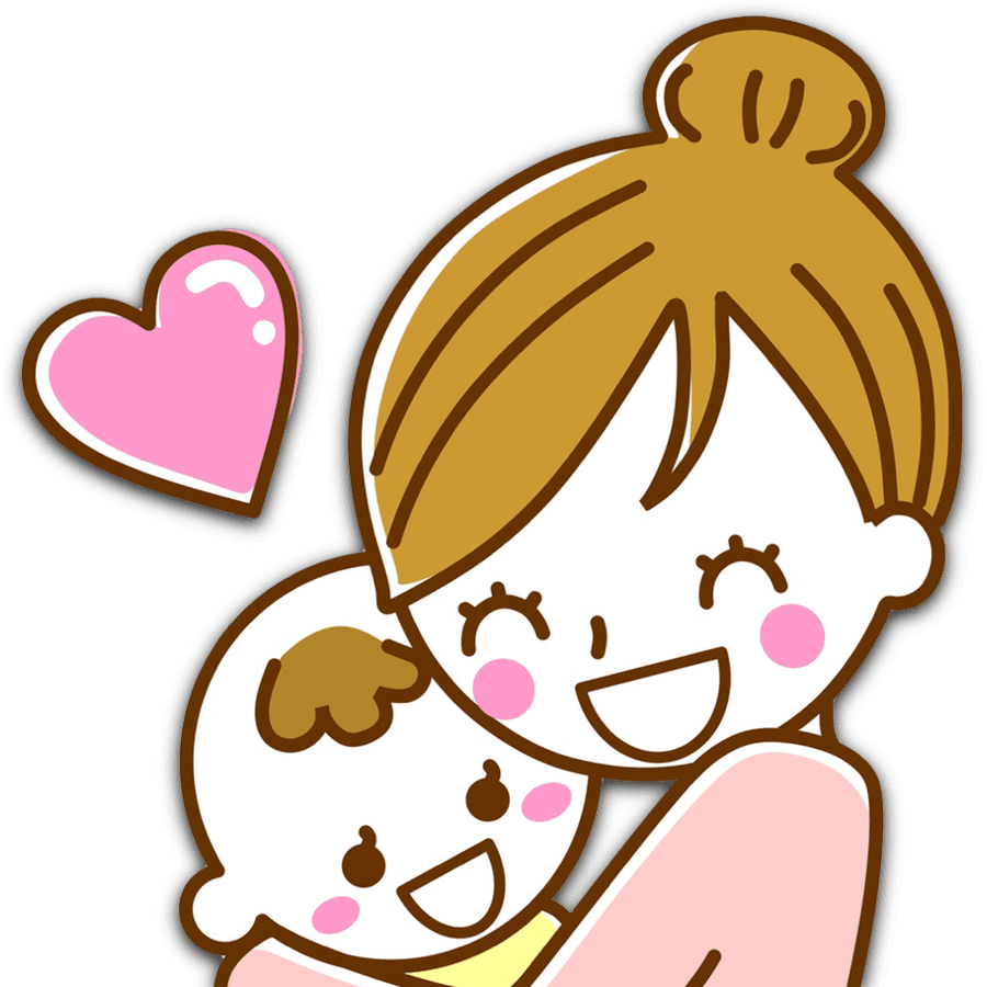 Daycare clipart big baby hug mom and girl cartoon background