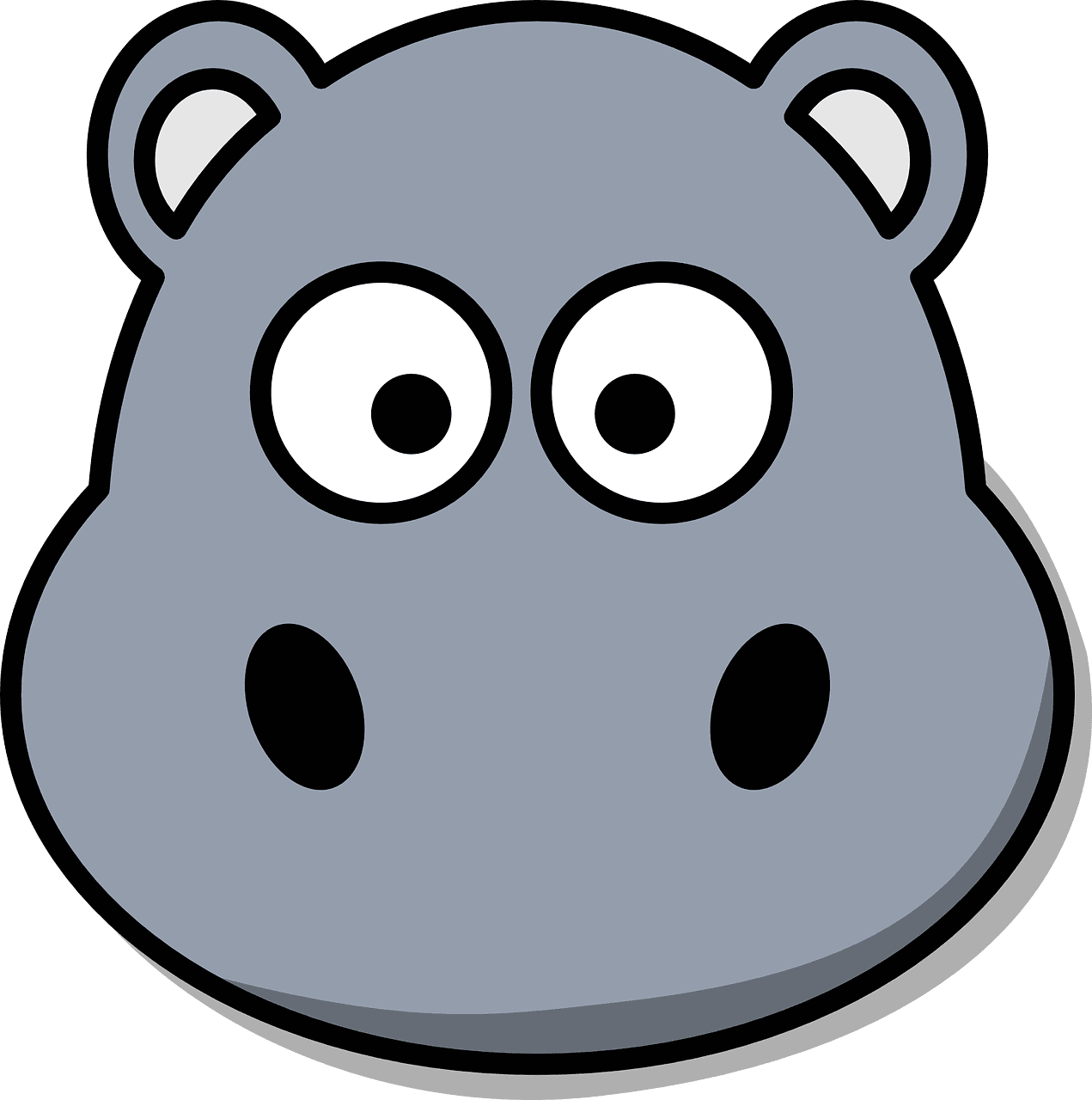 Clip hippo faces images clipart