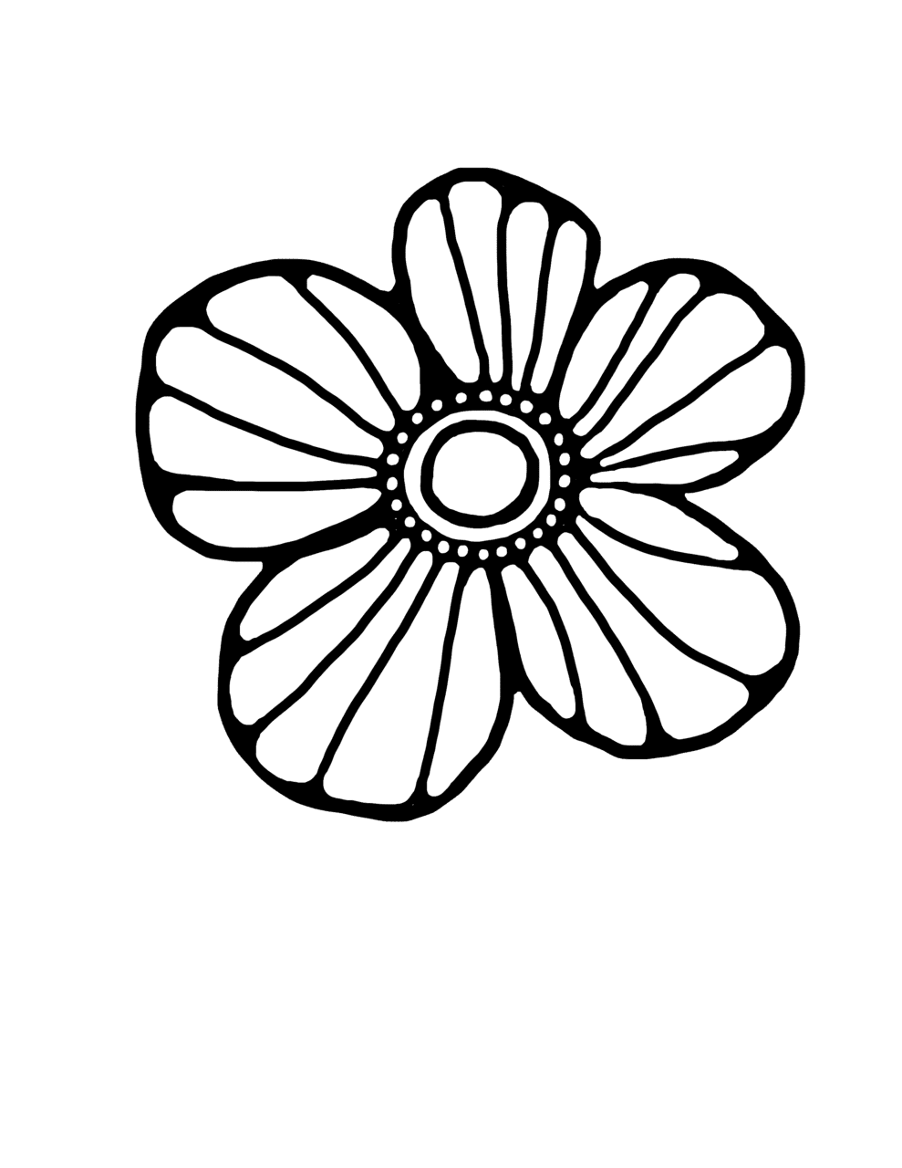 Flowers black and white pin page clipart free 2