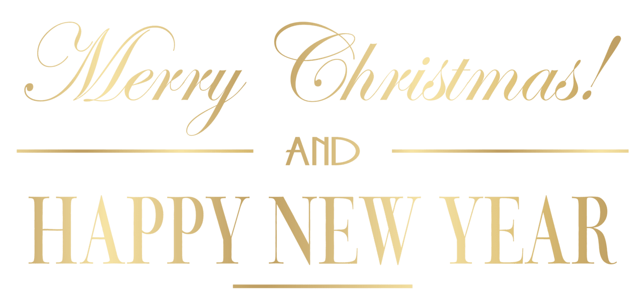 Merry christmas and happy new year clipart image