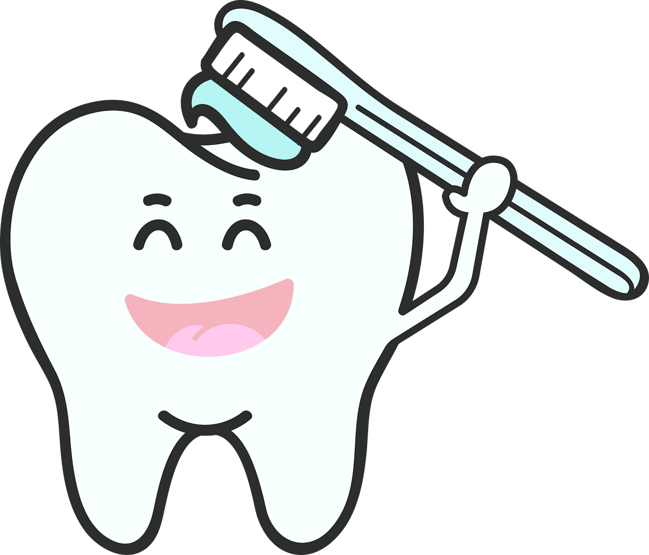 Brush teeth oral vector art graphics clipart
