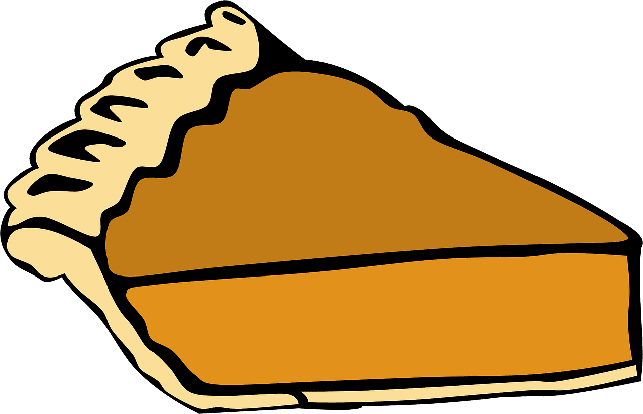 Pumpkin pie slice vector graphic clipart