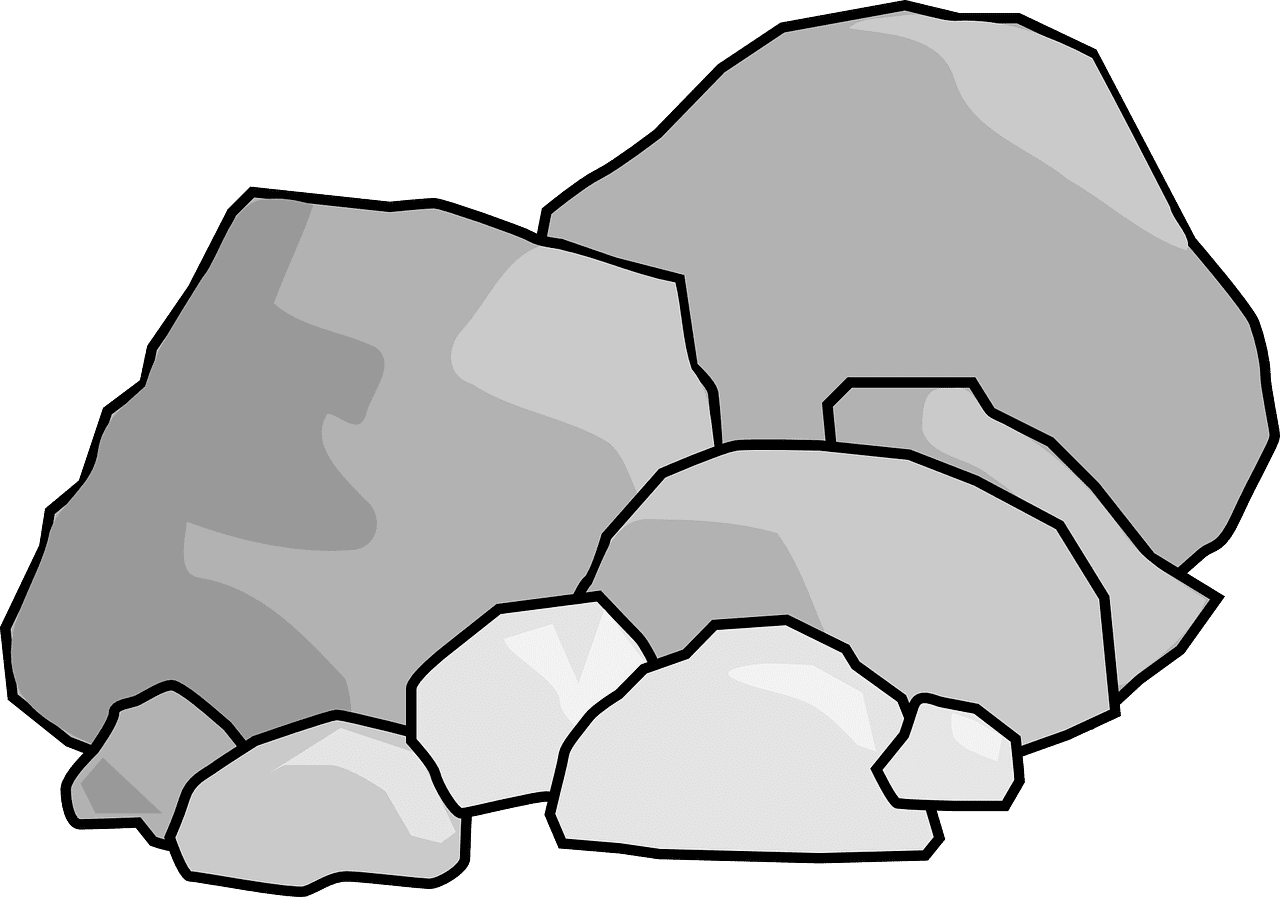 Rock boulders vector graphic clipart