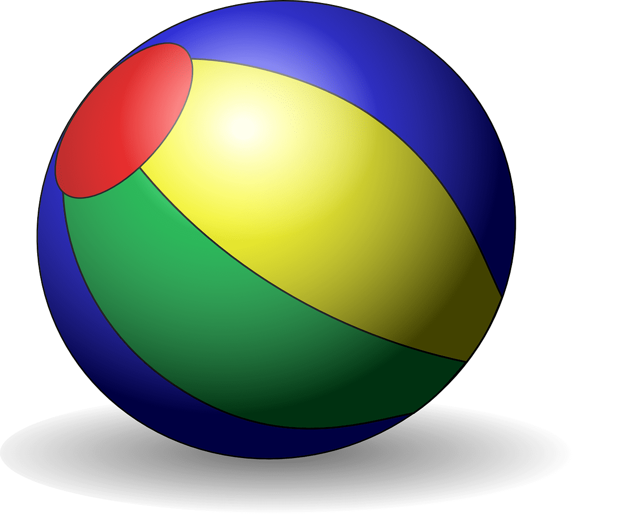 Beach ball inflatable vector graphic clipart 2