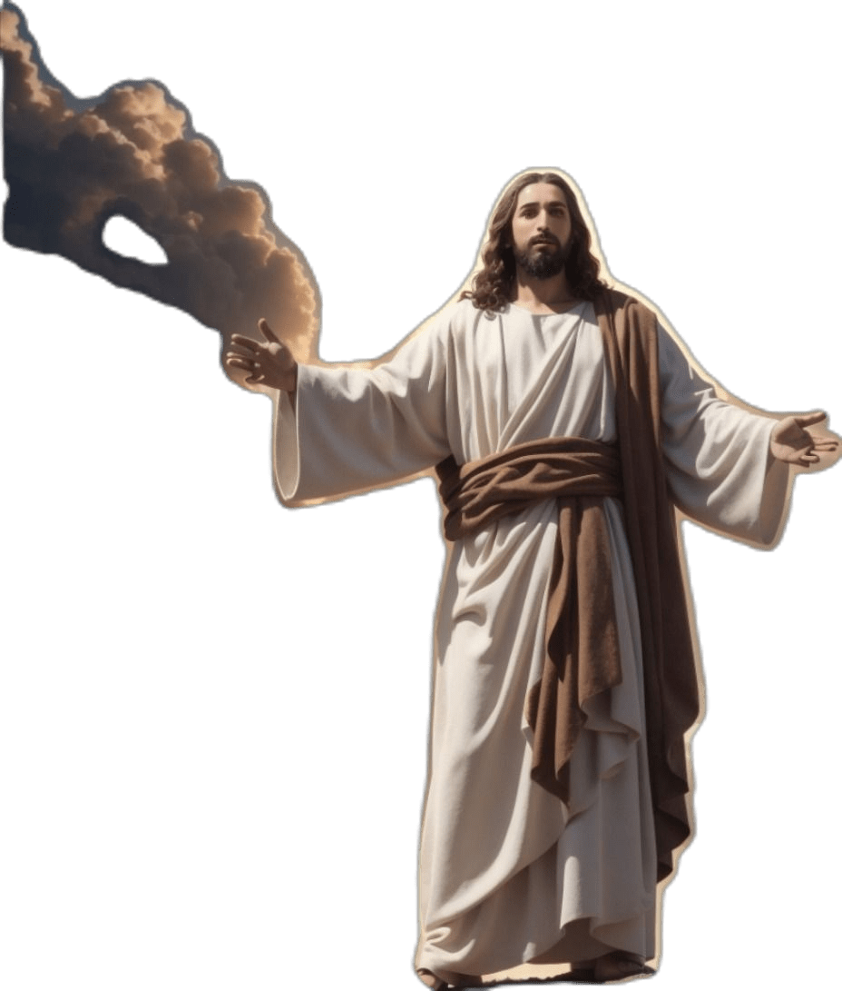 Holy div jesus clouds hd clipart image