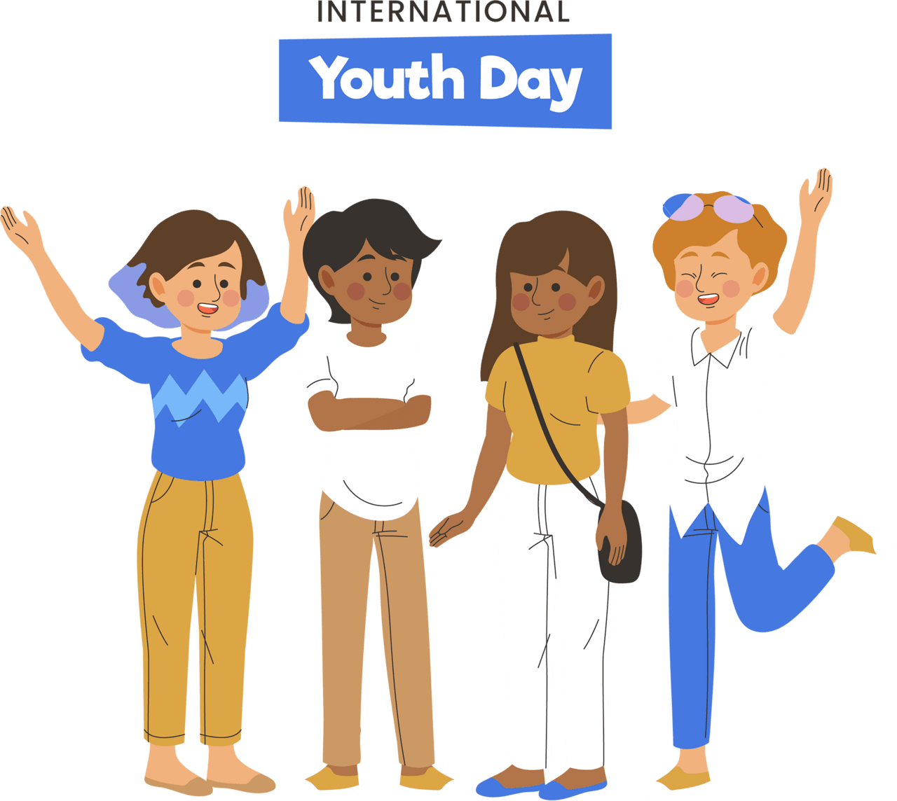 Friendship yuva day clipart background