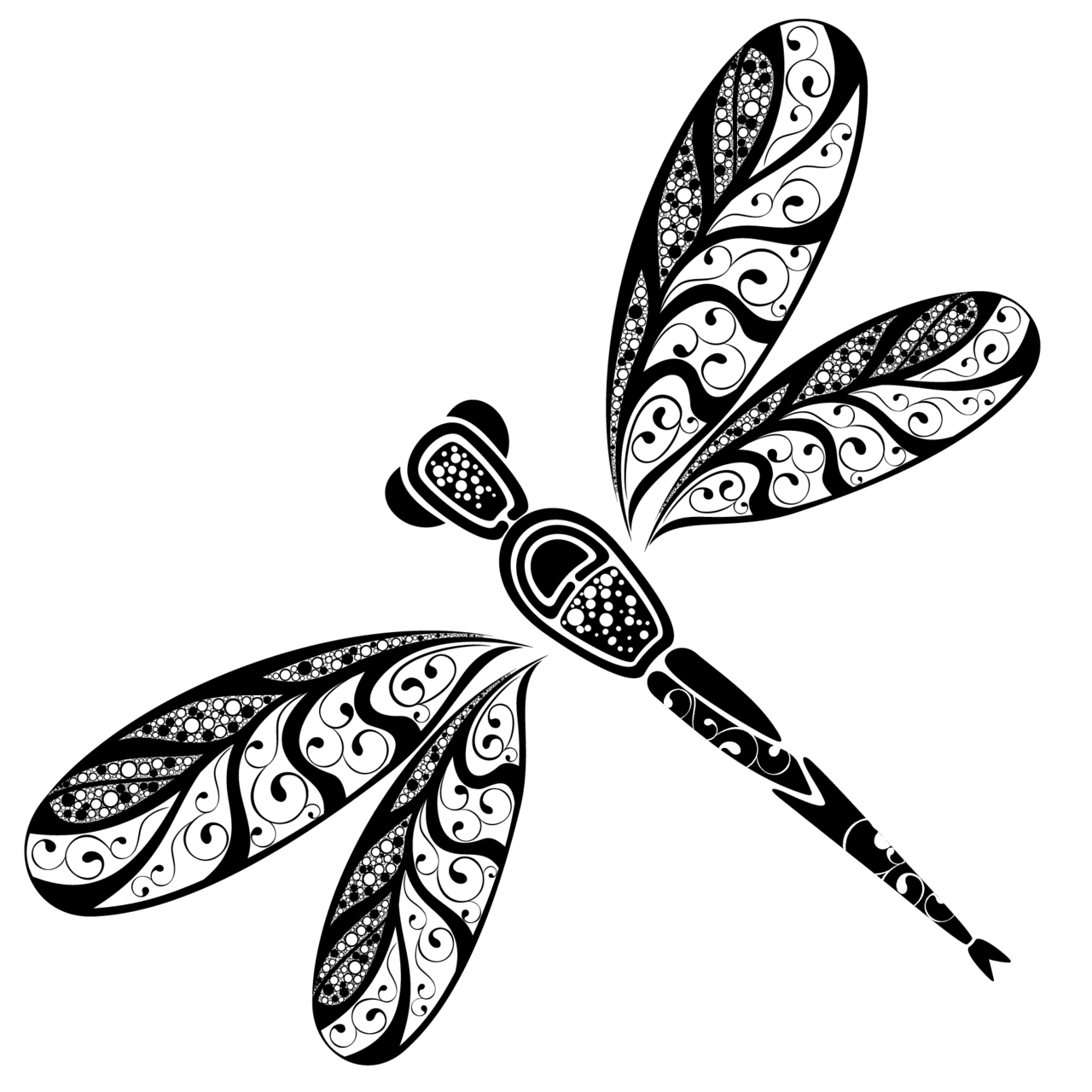 Dragonfly page clipart vector