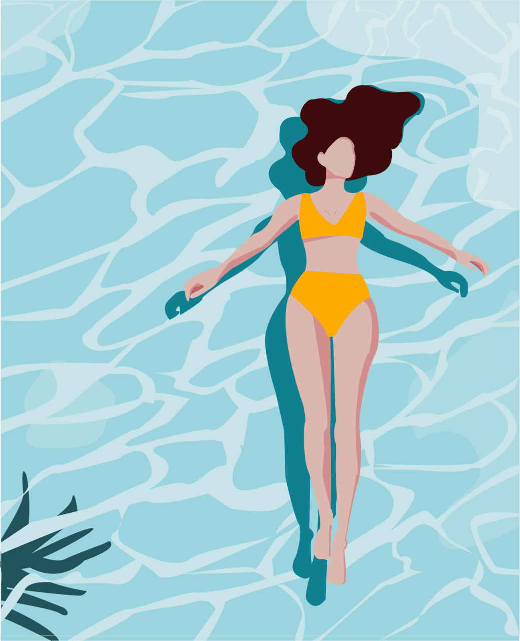 Swimming women tumblr pool garota piscina azul claro turquesa mulher cor pasteis art beach character clipart picture