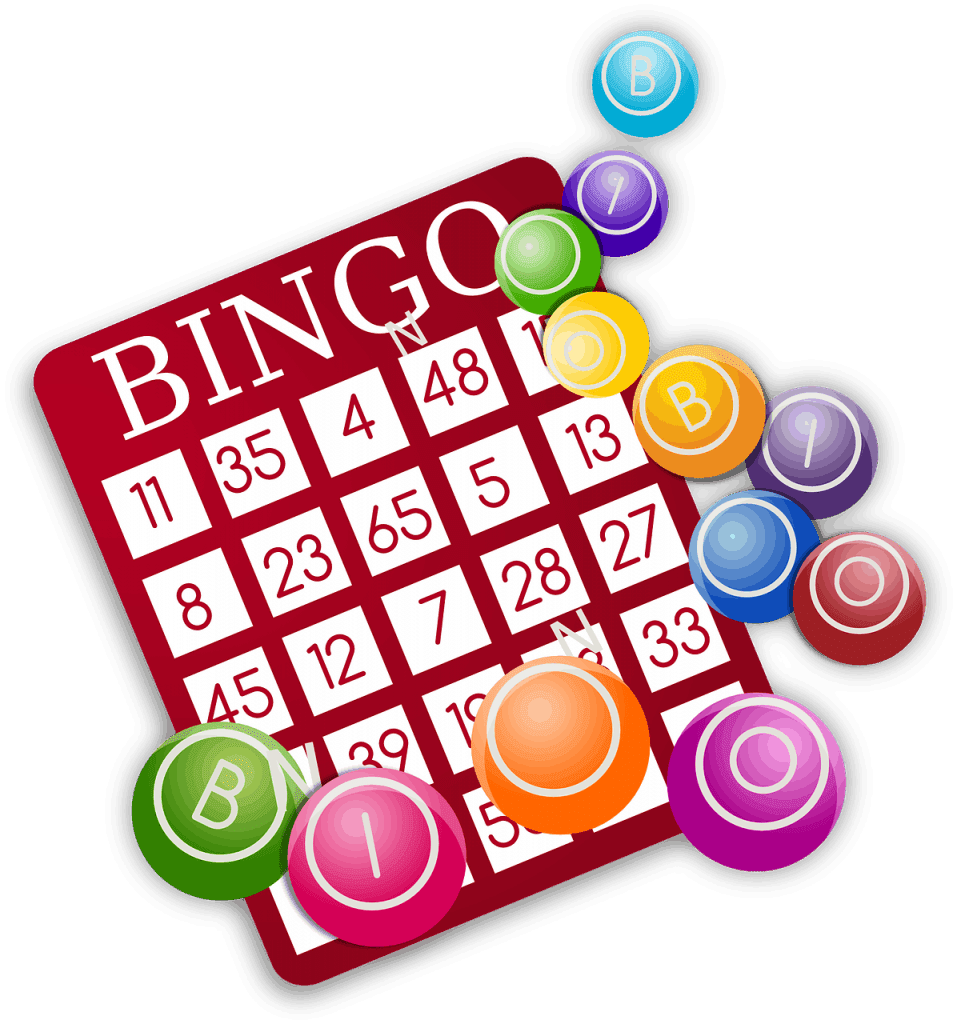 Bingo pin page clipart vector