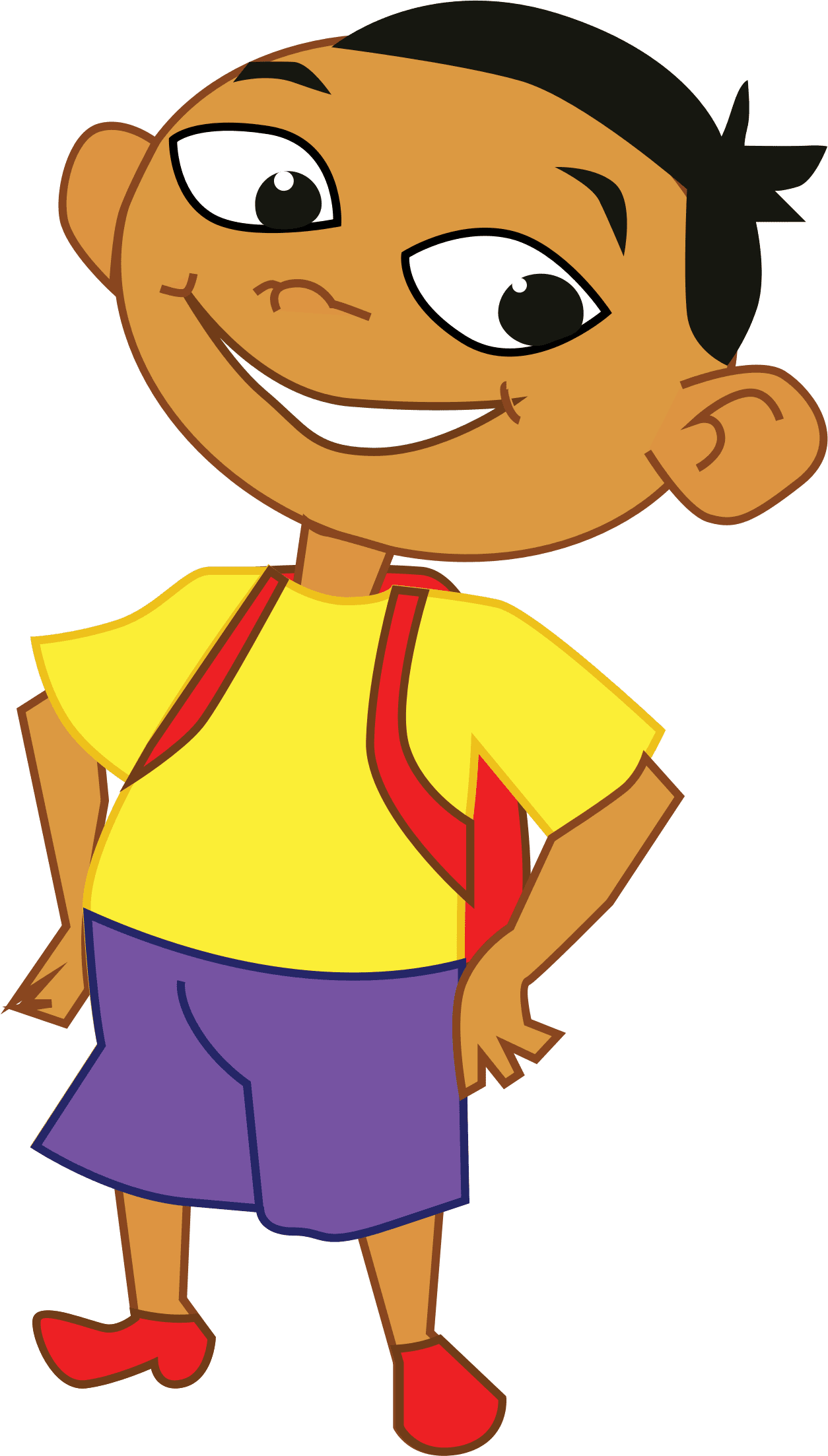 Hd child clipart backpack funny cartoon boy image