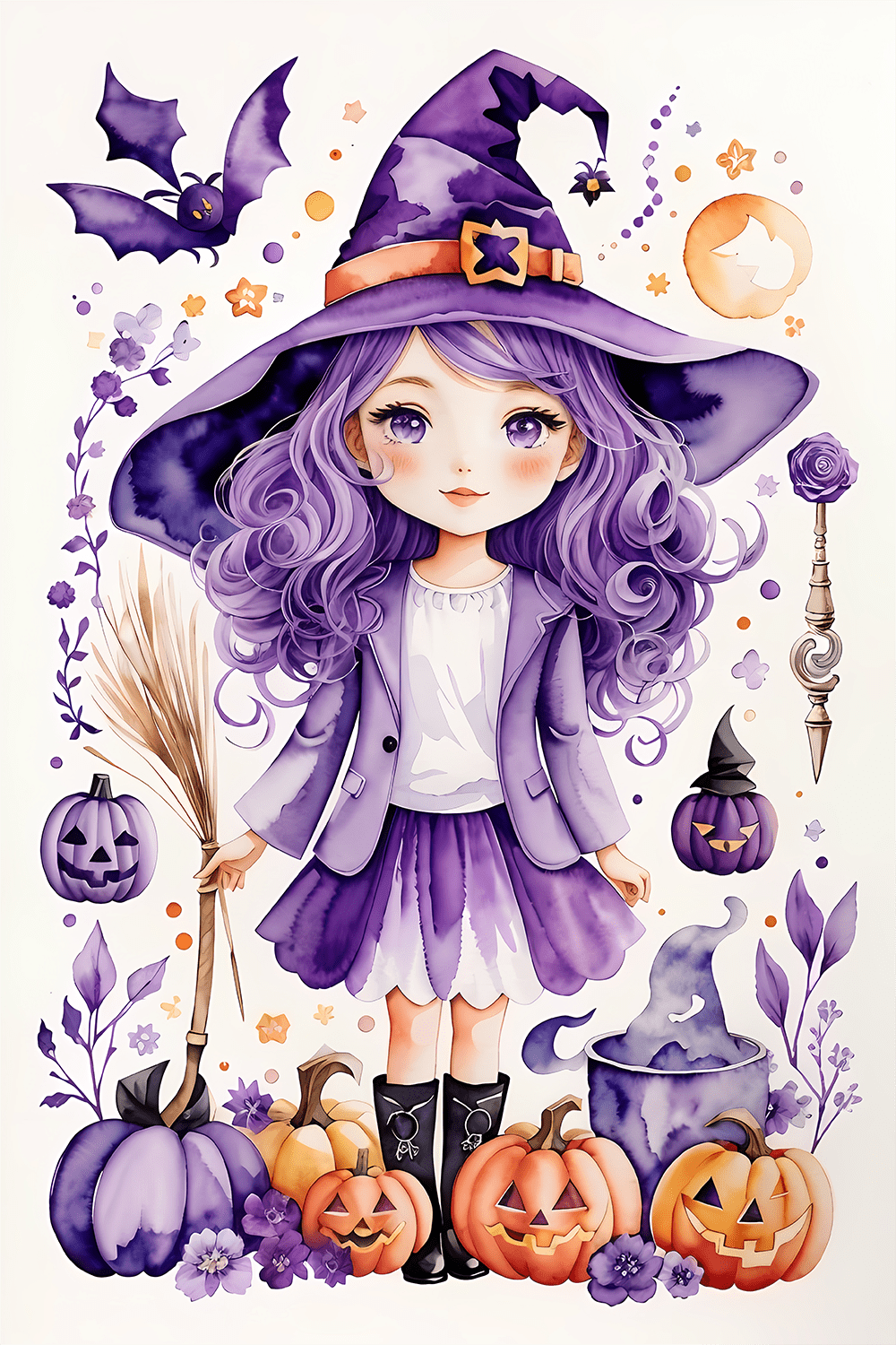 Explore cute witch clipart photo