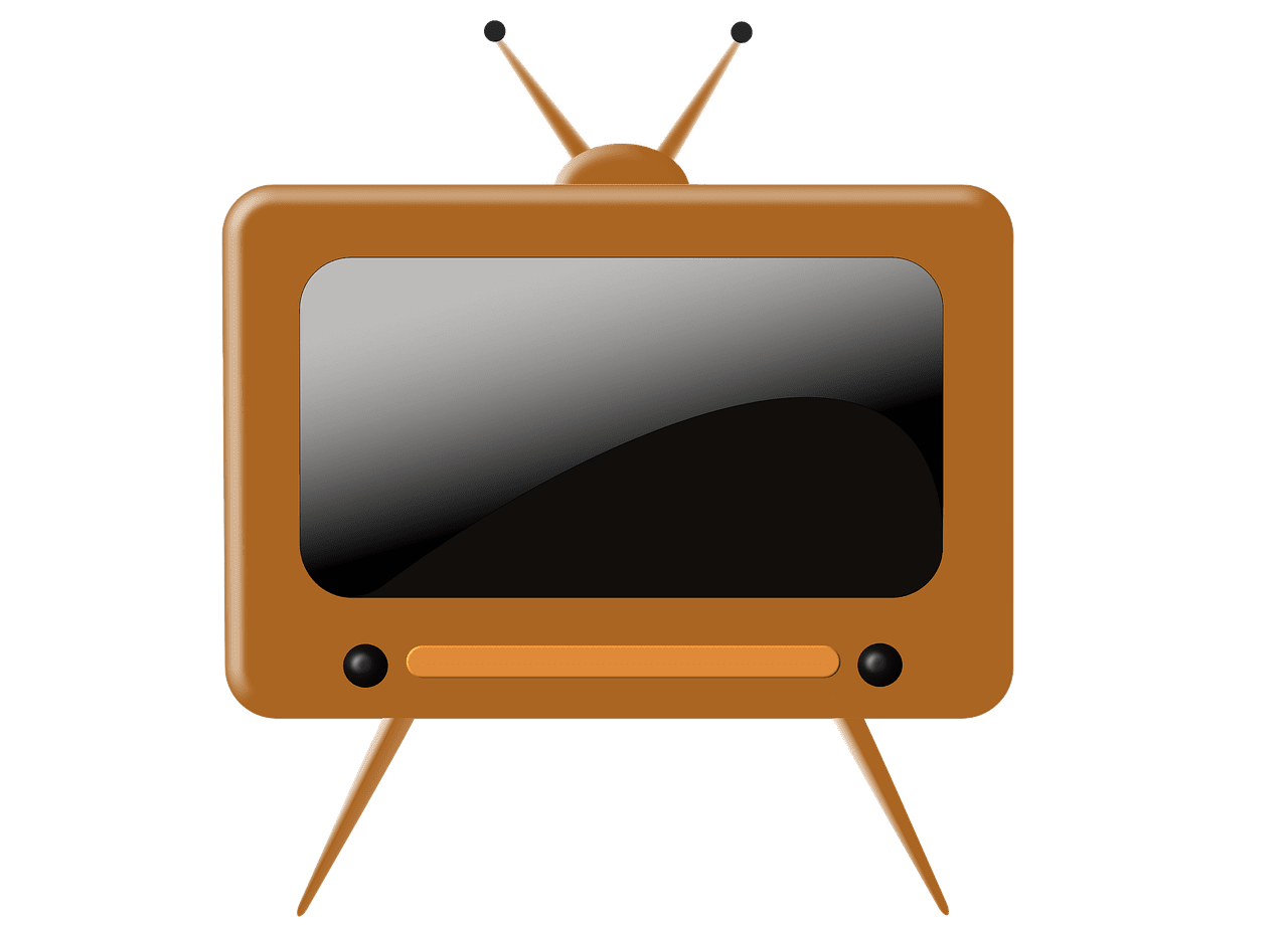 Tv screen living room image clipart