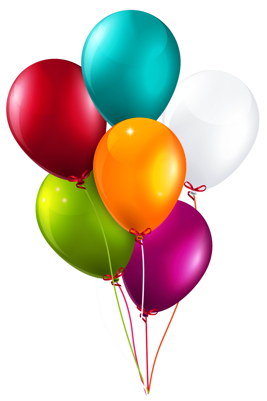 Celebration colorful balloons bunch large clipart image