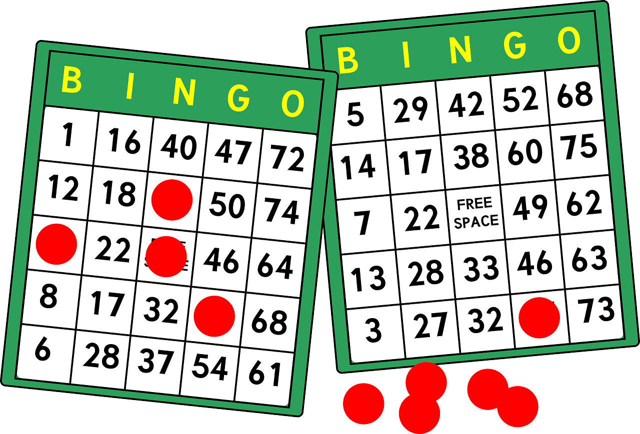 Bingo gambling games vector graphic clipart