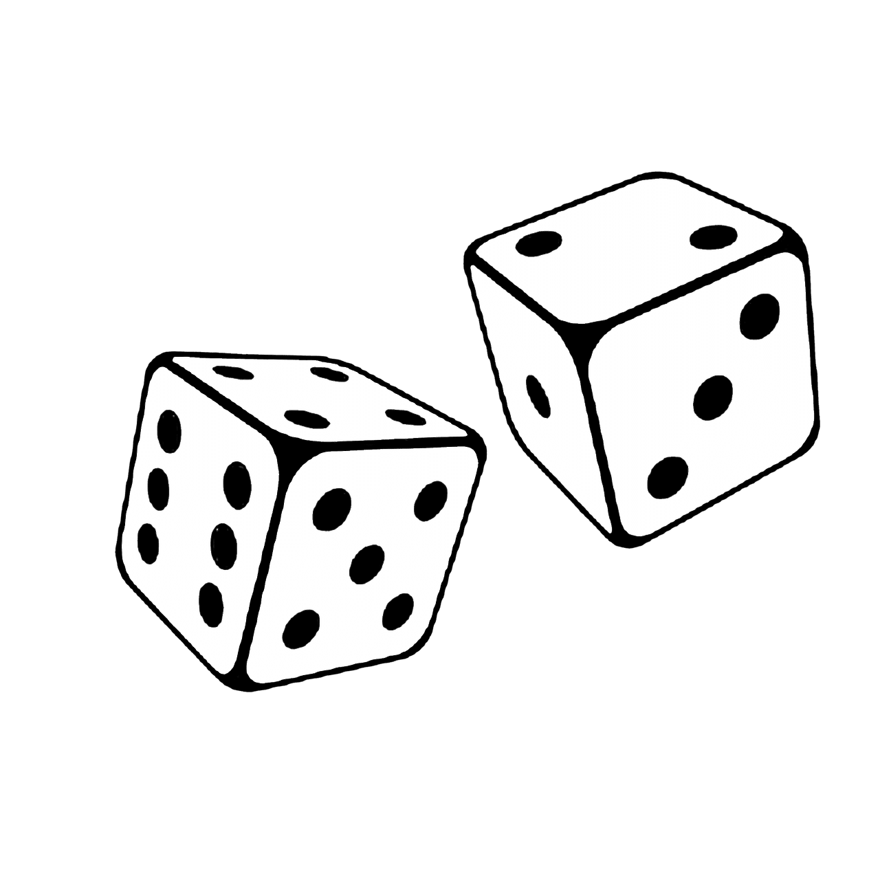 Dice white background design game image from clipart