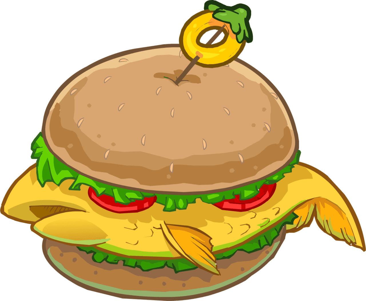 Bread fish burger clipart picture