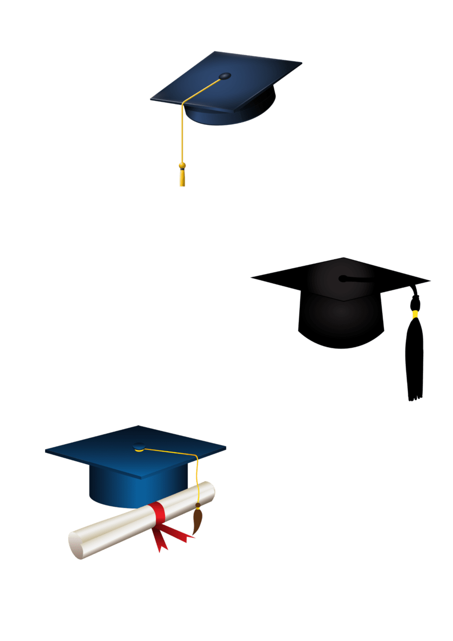 Graduation hat page clipart free