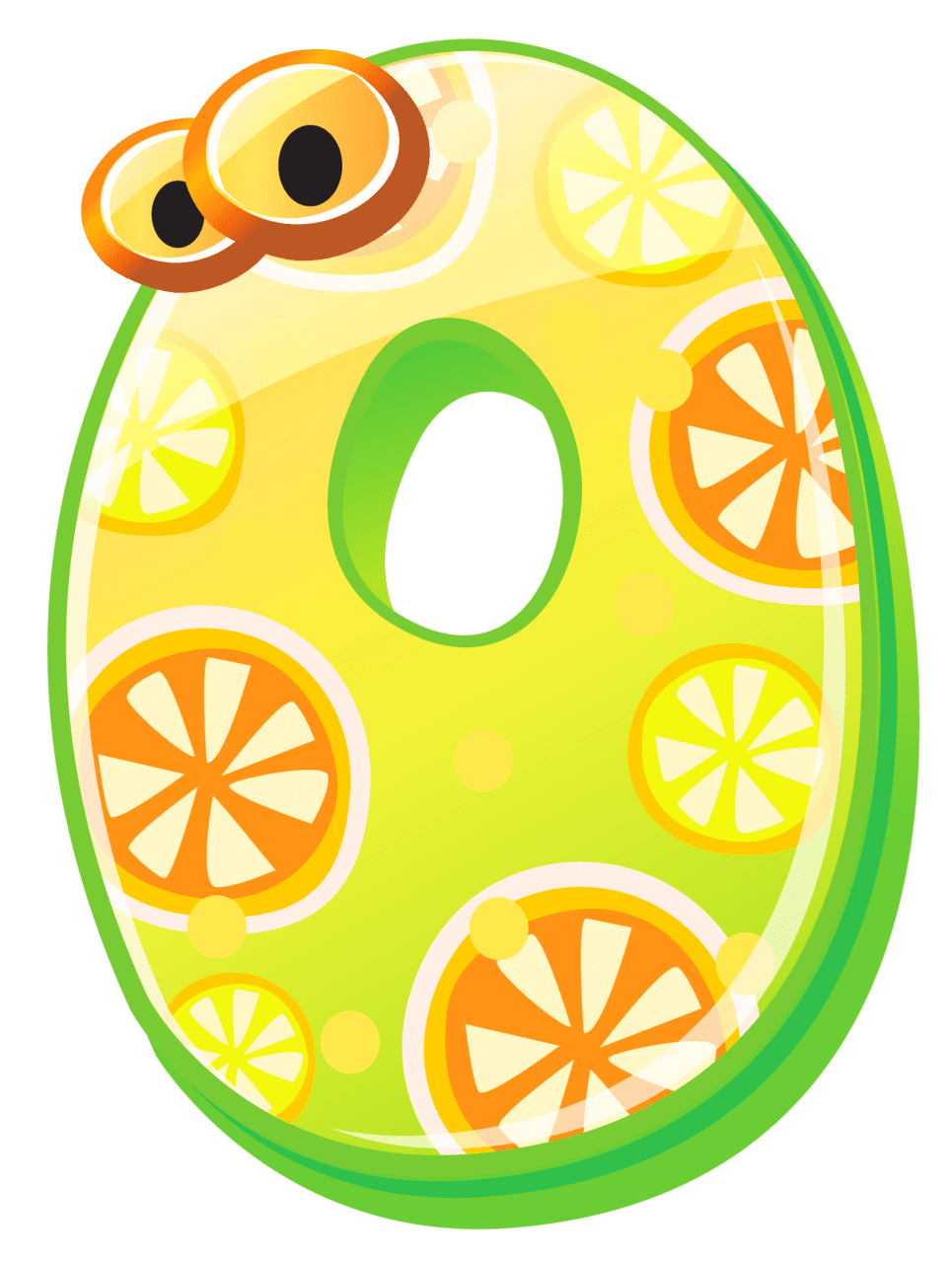 Circle cute number zero clipart image