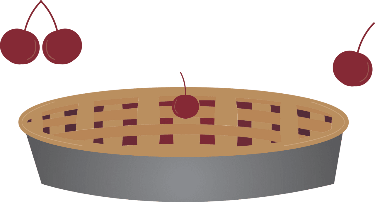 Cherry pie vector clipart images