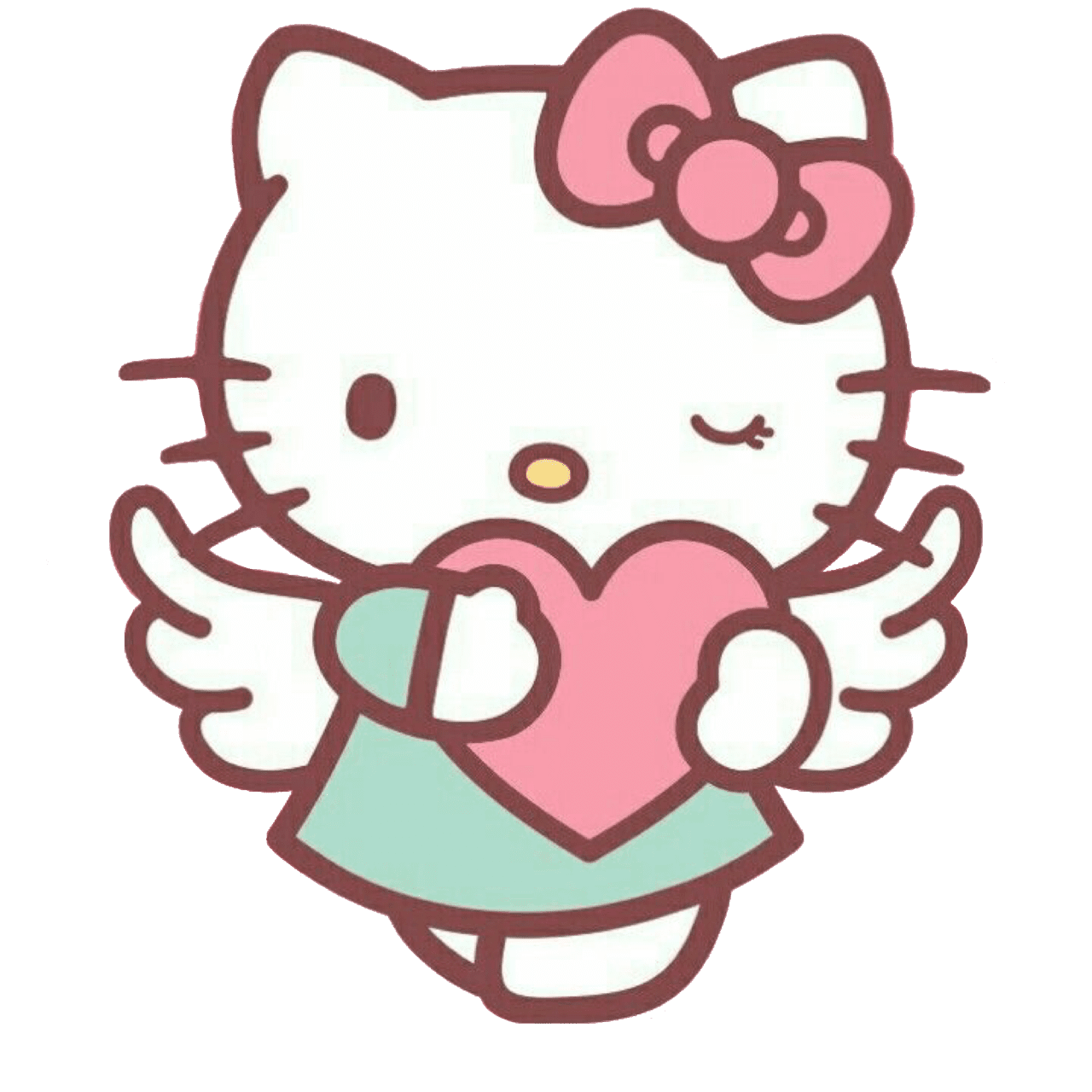 Hello kitty pin page clipart vector 5