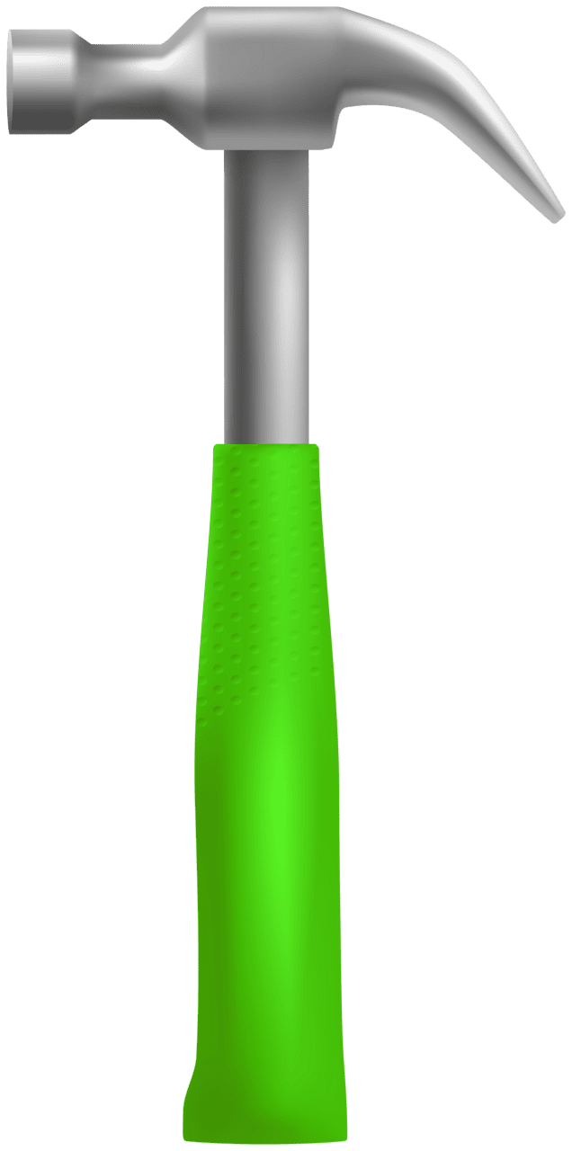 Hammer with green handle image best clipart