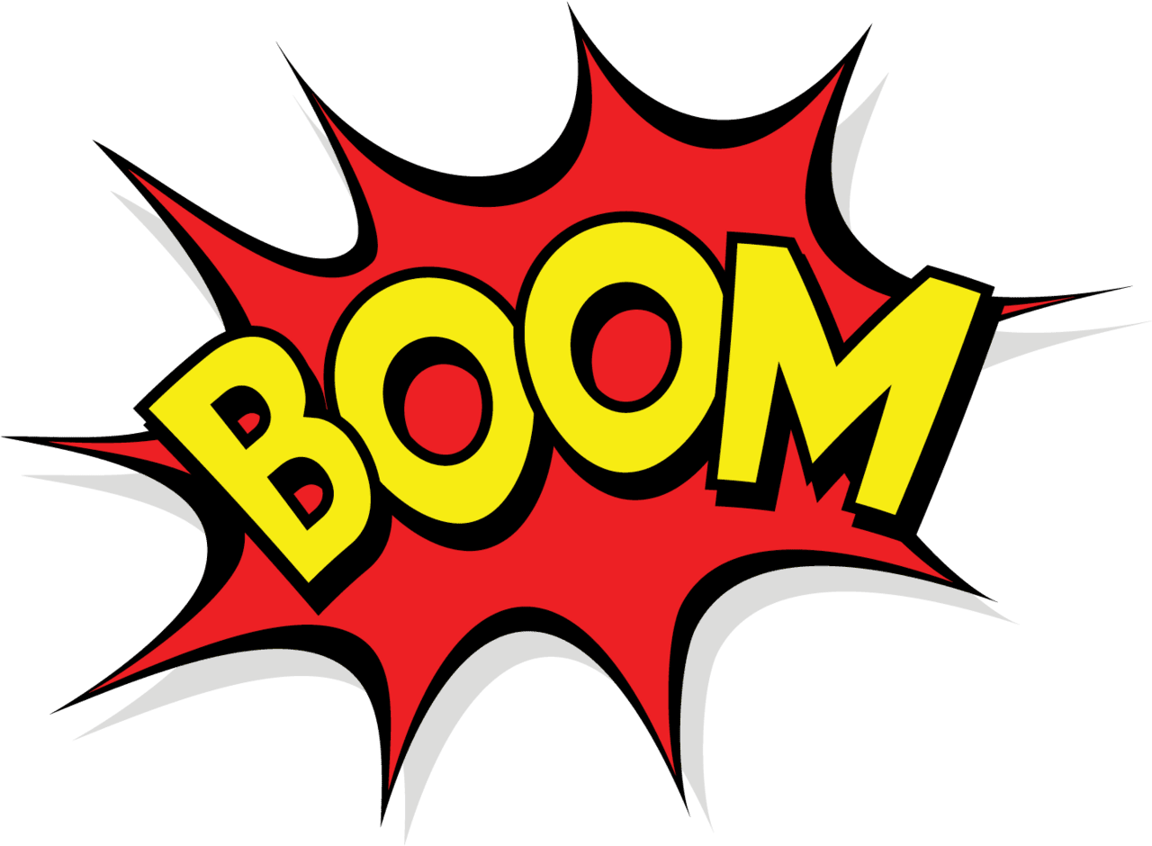 Superhero boom clipart picture