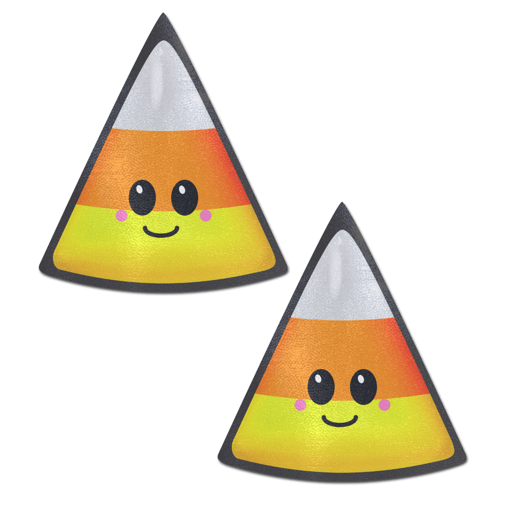 Candy corn happy kawaii halloween nipple pasties by pastease clipart free