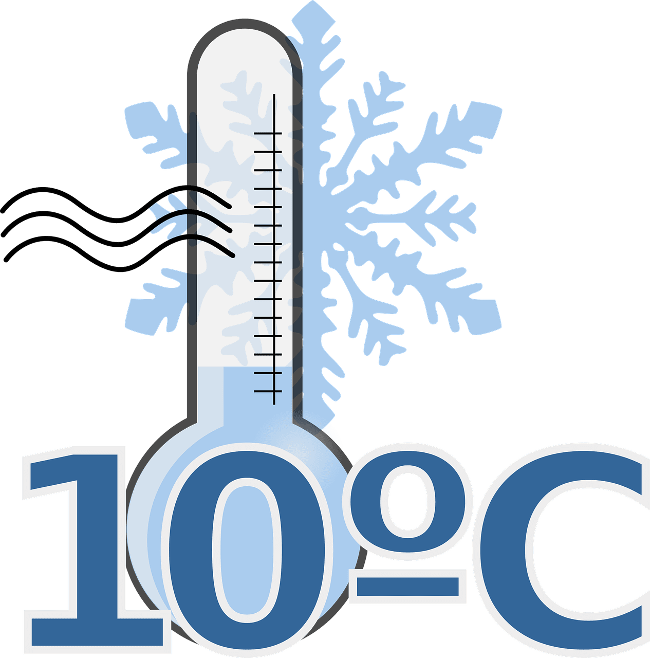 Temperature thermometer cold vector graphic clipart