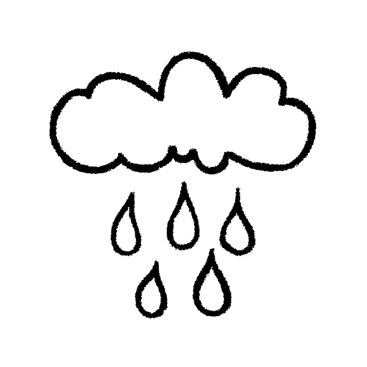Rain drawing clipart vector