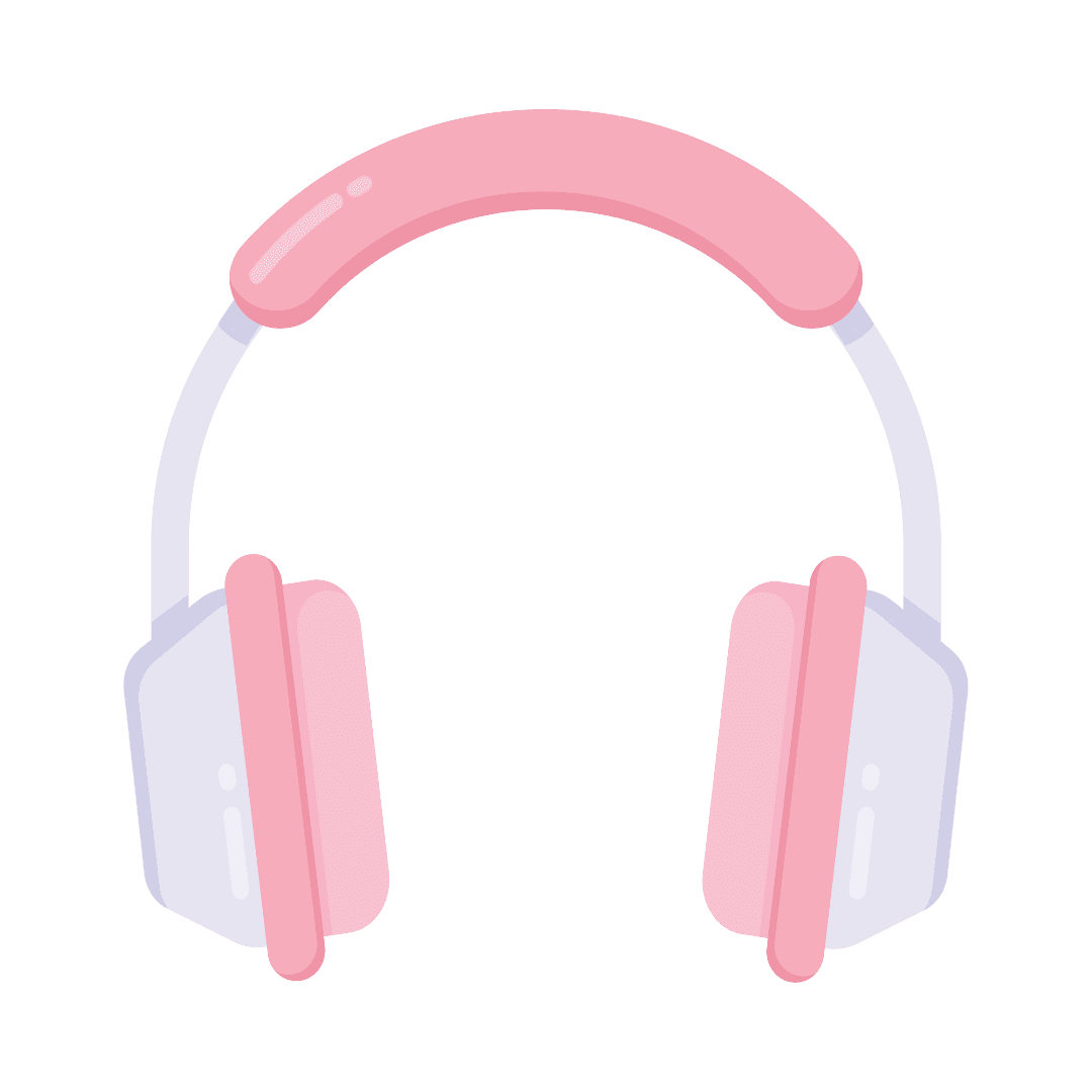 Headphones page clipart transparent