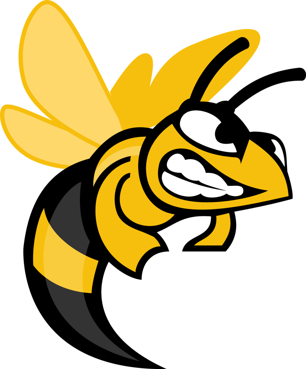 Bumblebee angry hornet cartoon clipart background