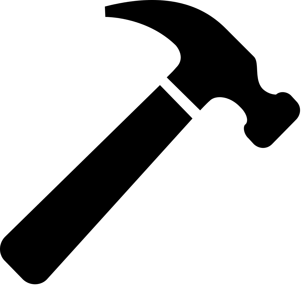 Claw hammer clipart and nails vector