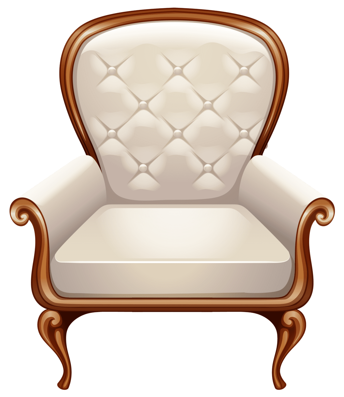 Bedroom arm chair clipart image