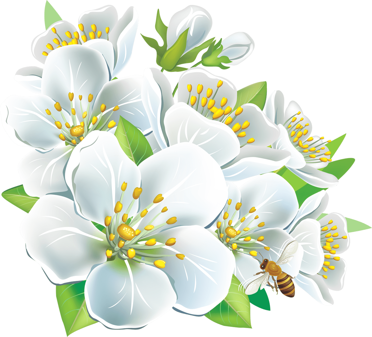 Spring flowers pin page clipart logo 4