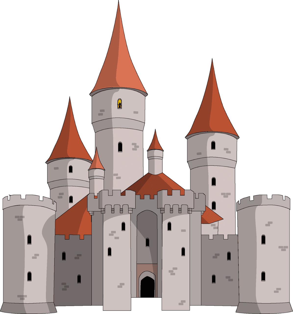 Travel castle vector clipart images creazilla