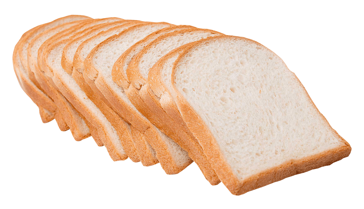 Sliced white bread clipart vector